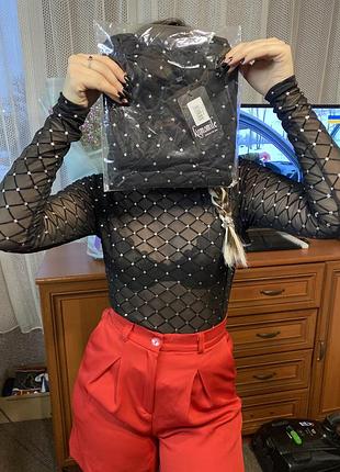 Боді сітка з візерунками є горох та блискучий різні боді у розмірі m l 46-48