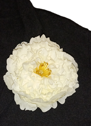 Брошь цветы  из ткани пионы хризантемы7 фото