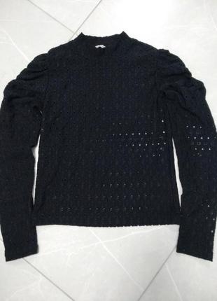 Водолазка гольф прозрачный рукава баффы (фонарики) pigalle