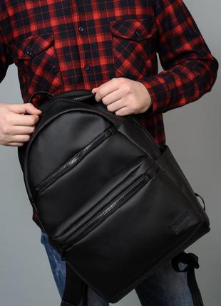 Вместительный черный мужской рюкзак в универ5 фото