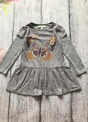 Крутое платье бабочка в полоску bhs 2-3 года