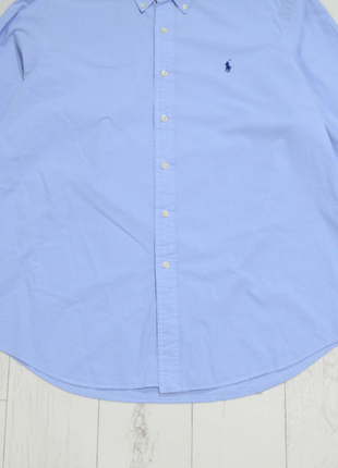 Polo ralph lauren класна оригінальна сорочка голуба синя в клітинку р. xl4 фото