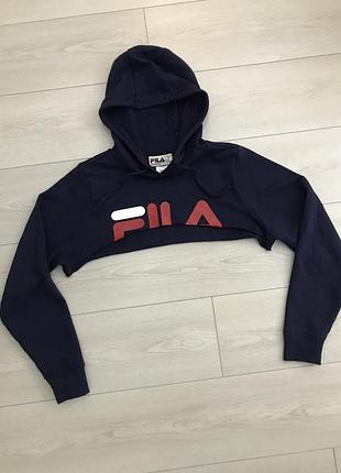 Короткая интересная толстовка худи с логотипом