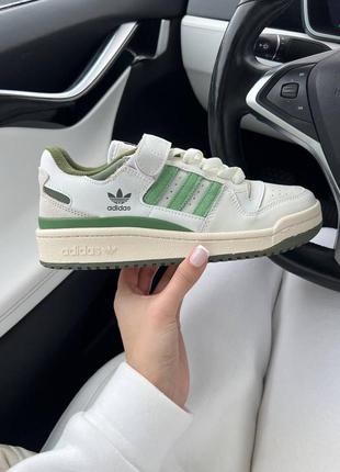 Кросівки adidas forum white green3 фото