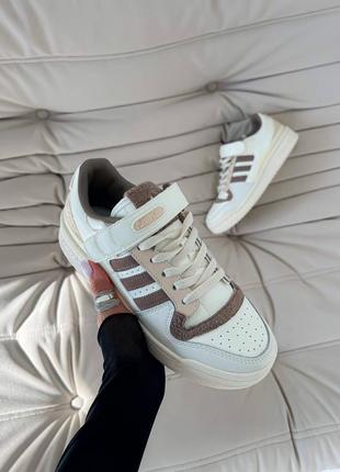 Adidas forum teddy beige5 фото