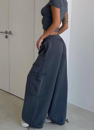 Жіночі штани карго з петлі 42-465 фото