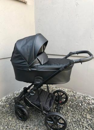 Коляска 2 в 1 baby merc piuma new eco 22b black чорна