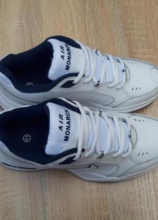 👟 кросівки  nike air monarch білі з синім  / наложка bs👟3 фото