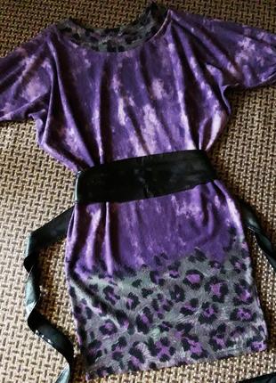Дизайнерское леопардовое шерстяное платье бохо musthave fashion trend.5 фото