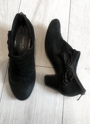 Marco tozzi  туфлі німеччина натуральна шкіра чорні оригінал 36 розмір