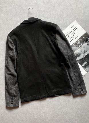 Шерстяной жакет куртка премиум класса anerkjendt, пиджак, черный с серым, кежуал,3 фото