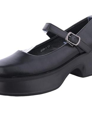 Черные туфли в стиле mary jane2 фото