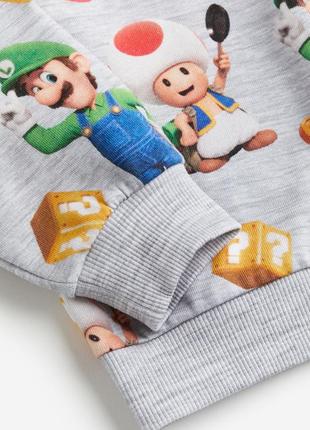 2-4/8-10 р h&m нова фірмова толстовка світшот пайта хлопчику super mario3 фото