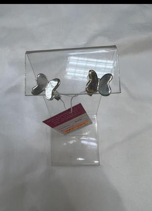 Срібні сережки пусети метелики 925 проби