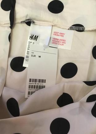 Пижама атлас, комплект топ и шорты в горох  от h&m7 фото