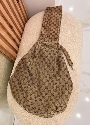 Брендовый слинг-сумка для переноски собак и котов, кенгуру через плечо gucci, коричневая