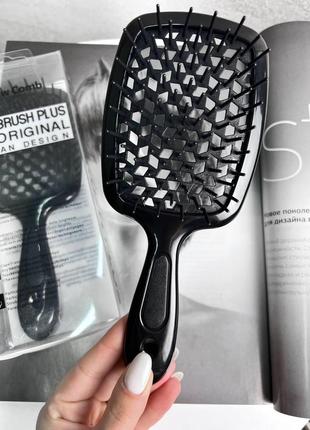 Гребінець для волосся "super brush" чорний в коробці