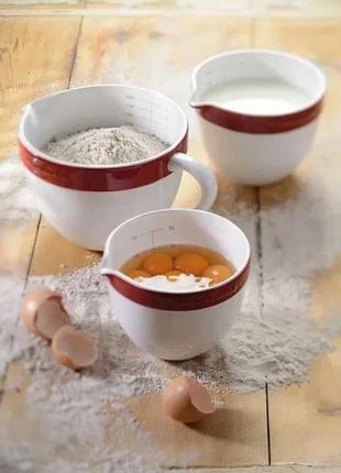 Набор керамических чаш для смешивания запекания kitchenaid kblr03nber. керамическая посуда сша оригинал
