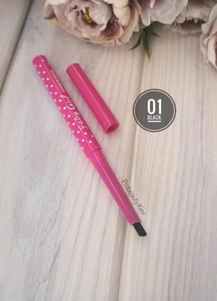 №01 black олівець для брів стійкий карандаш для бровей fairy girl probeauty4 фото