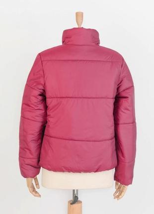 Стильная розовая осенняя деми куртка синтепон3 фото
