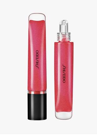 Блиск для губ shiseido shimmer gel gloss 07 shin-ku-red, 9 мл