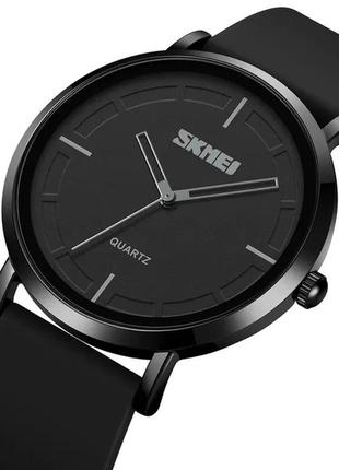 Женские наручные часы skmei 2050 black-black с силиконовым ремешком