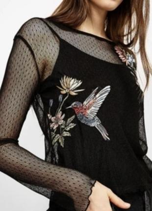 Кофточка сітка майка з вишивкою
