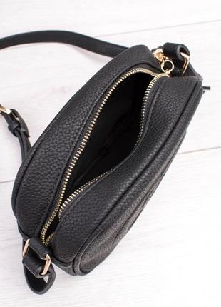 Стильная черная сумка сумочка клатч на длинной ручке модная3 фото