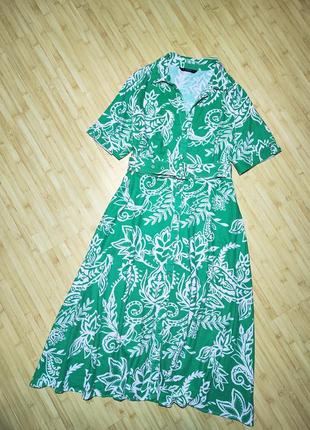 Dunnes ❤️чудове соковито-зелене плаття з  орнаментом льон віскоза