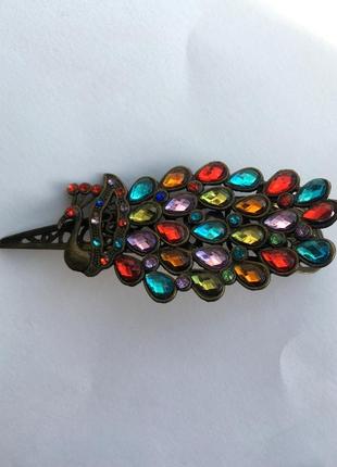 Заколка павлин