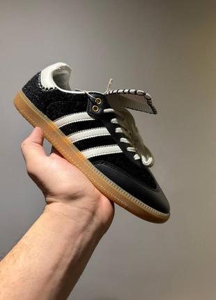 Adidas samba wales bonner black white