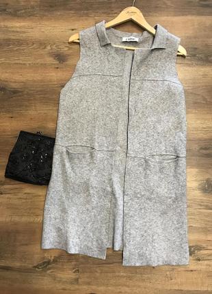 Роскошный кардиган без пуговиц в составе  шерсть