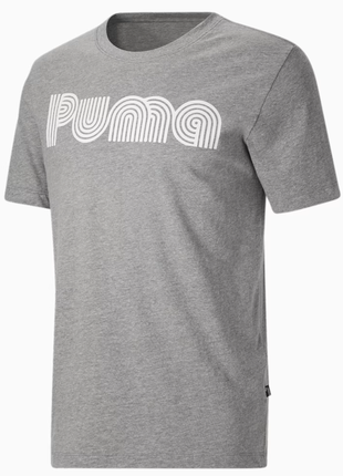 Серая мужская футболка puma maze men's graphic tee новая оригинал из сша