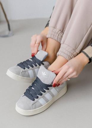 Жіночі кросівки adidas campus prm light gray white