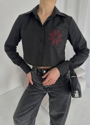 Жіноча укорочена сорочка бавовна р. s-m, m-l6 фото