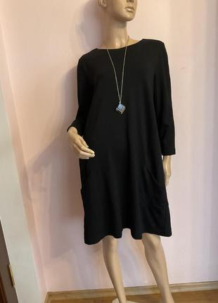Чорне трикотажне плаття/ l/ brend h& m