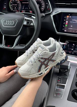 Жіночі шкіряні кросівки asics gel - kahana 8 beige navy