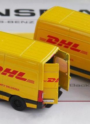 Металева машинка mercedes-benz sprinter dhl edition7 фото