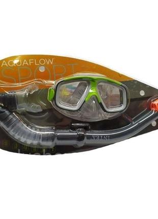 Маска для плавания с трубкой детская intex aquaflow sport1 фото
