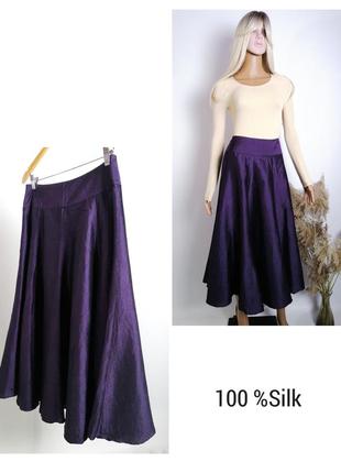 Шикарная шелковая юбка миди дорогого бренда phase eight2 фото