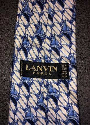Lanvin paris шёлковый галстук.2 фото