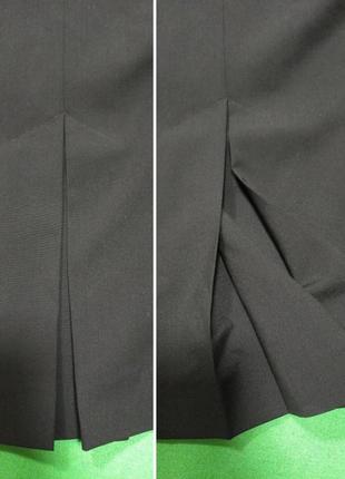 Шерстяная юбка с карманами и встречной складкой, батал  coach португалия4 фото