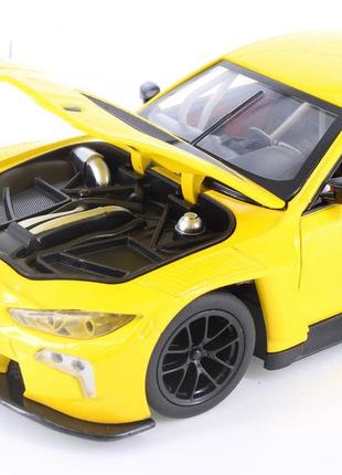 Коллекционная модель машинка bmw m4 gt3 металлическая 1:24 автопром7 фото