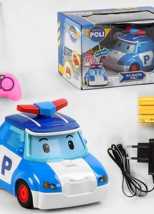 Робокар поли на пульте управления с аккумулятором robocar poli