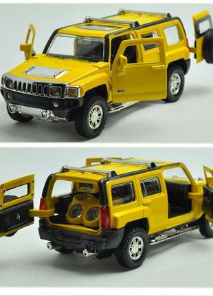 Машинка для детей металлическая hummer h3 «автопром» 1:325 фото