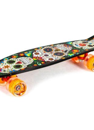 Скейтборд пенні борд зі світними колесами пластиковий penny board