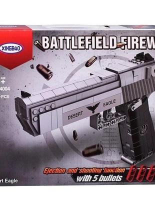 Детский игрушечный пистолет конструктор desert eagle 528 деталей