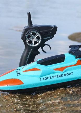 Игрушка катер на радиоуправлении speed boat работает от аккумулятора