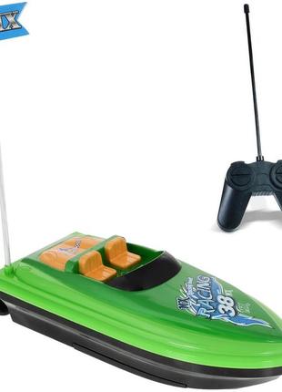 Детский игрушечный катер лодка на радиоуправлении с пультом на батарейках