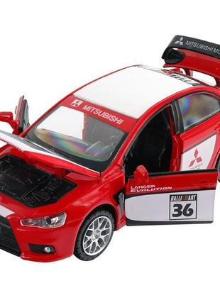 Іграшкова машинка металева mitsubishi lancer evolution8 фото